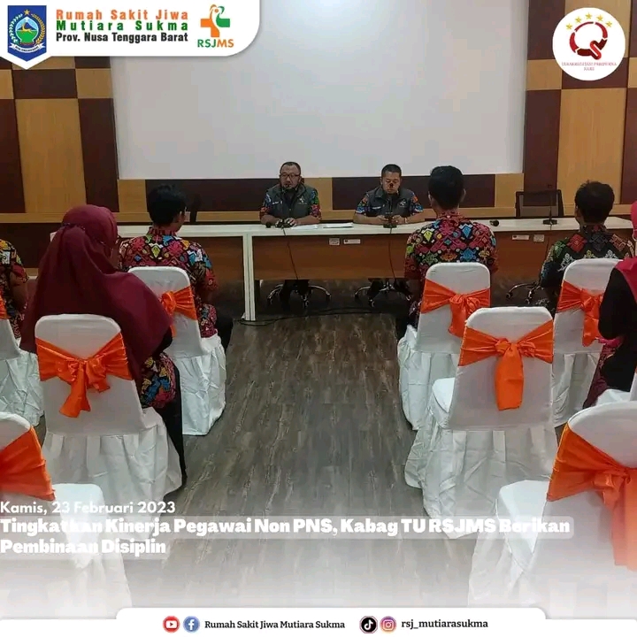 TINGKATKAN KINERJA PEGAWAI NON PNS, KABAG TU RSJMS BERIKAN PEMBINAAN DISIPLIN